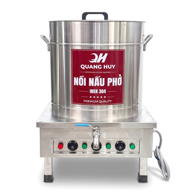Nồi phở điện inox xước 150L