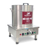 Nồi phở điện inox xước 150L