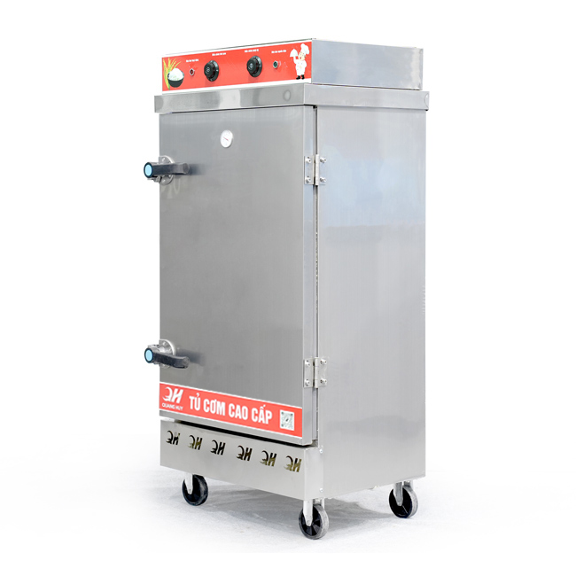 Tủ cơm 10 khay điện hấp từ 35kg Gạo/mẻ có điều khiển