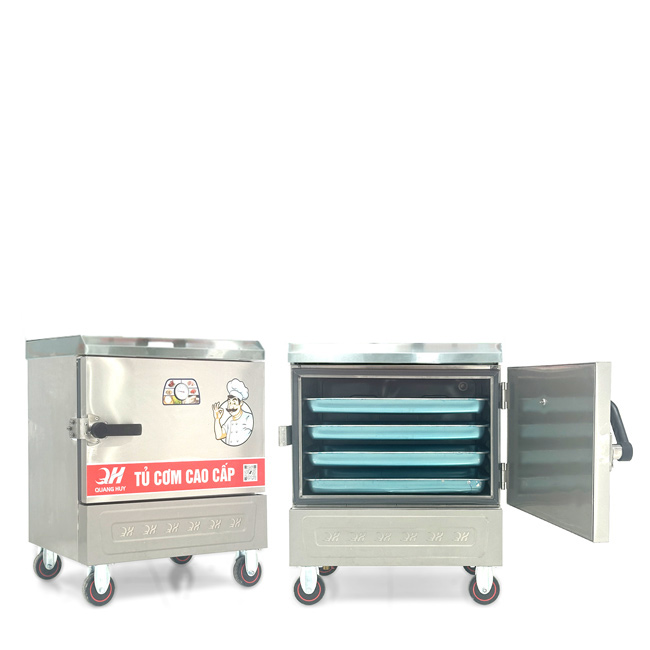 Tủ cơm 4 khay điện hấp từ 13kg Gạo/mẻ không điều khiển