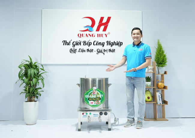 nồi nấu phở điện 2 ngăn quang huy