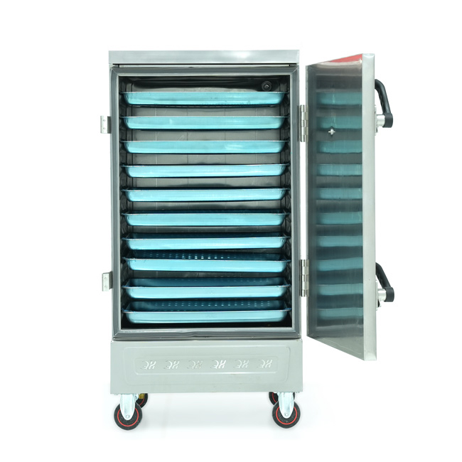 Tủ cơm 10 khay điện hấp từ 35kg Gạo/mẻ không điều khiển