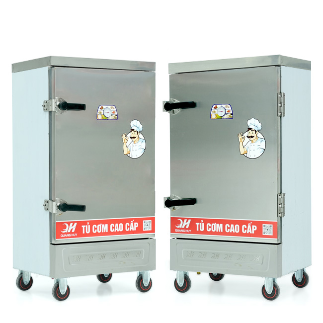 Tủ cơm 10 khay điện hấp từ 35kg Gạo/mẻ không điều khiển