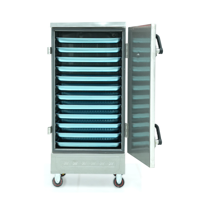 Tủ cơm 12 khay điện hấp từ 40kg Gạo/mẻ không điều khiển