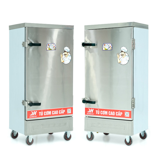 Tủ cơm 12 khay điện hấp từ 40kg Gạo/mẻ không điều khiển