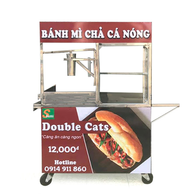 Xe bánh mì chả cá 1m2