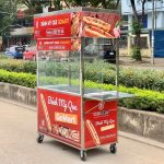 Xe bánh mì que 1m mái bằng Q1000-B