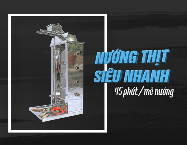 lò nướng thịt xe bánh mì quang huy