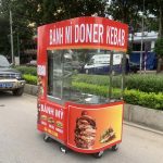 Xe bánh mì kebab kính cong