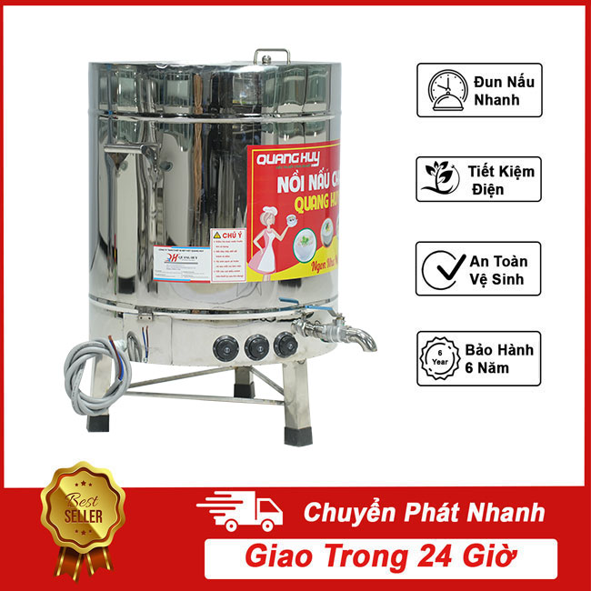 Nồi nấu cháo công nghiệp 200l nấu 20kg gạo/mẻ