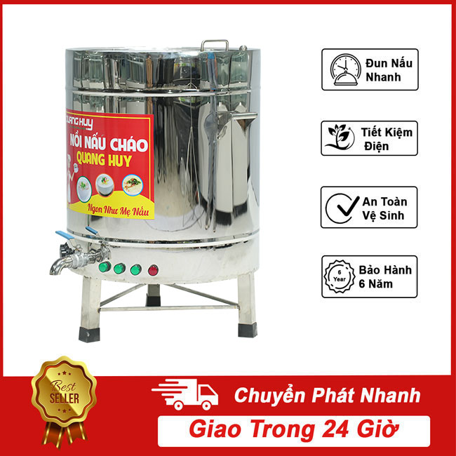 Nồi nấu cháo công nghiệp 200l nấu 20kg gạo/mẻ