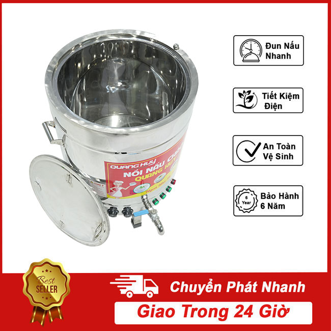 Nồi nấu cháo công nghiệp 200l nấu 20kg gạo/mẻ