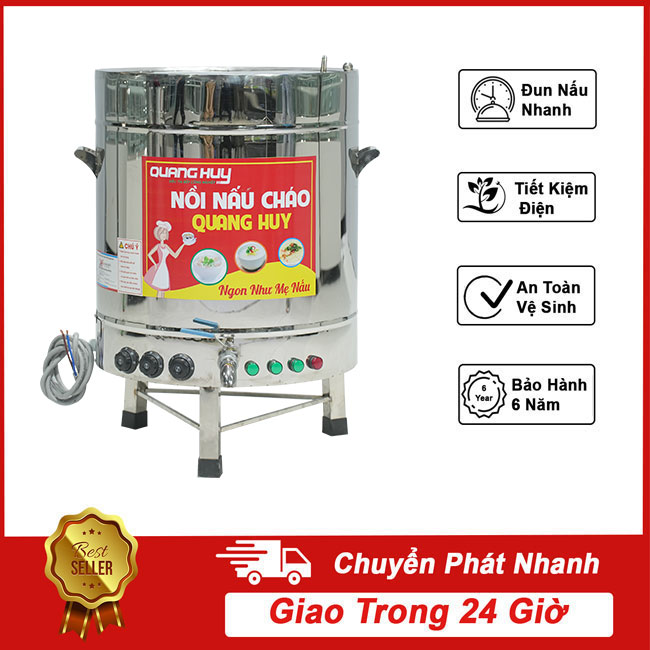 Nồi nấu cháo công nghiệp 200l nấu 20kg gạo/mẻ