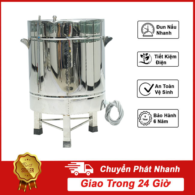 Nồi nấu cháo điện 68l nấu 7kg gạo/mẻ