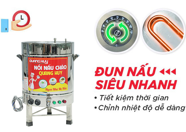 nồi nấu cháo điện 70L siêu nhanh