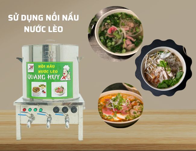 Sử dụng nồi nấu nước lèo 