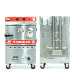Tủ cơm 4 khay điện gas hấp từ 13kg Gạo/mẻ có điều khiển