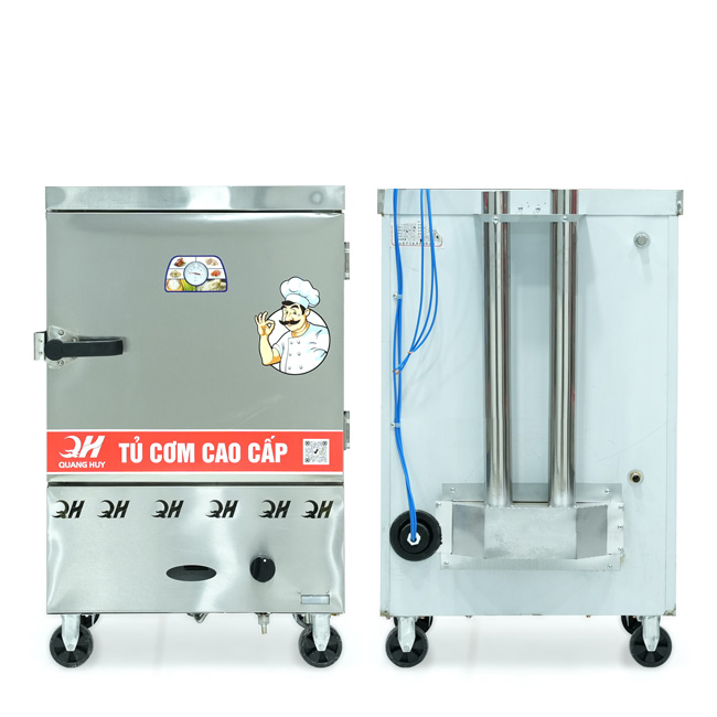 Tủ cơm 6 khay gas hấp từ 20kg Gạo/mẻ