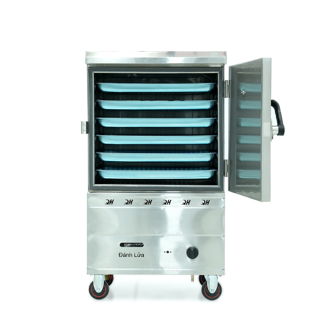 Tủ cơm 6 khay gas hấp từ 20kg Gạo/mẻ