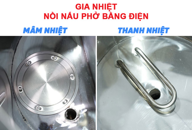 mâm nhiệt nồi phở vs thanh nhiệt nồi phở