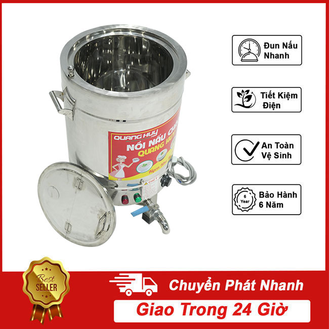 Nồi nấu cháo công nghiệp 20L nấu 2kg gạo/mẻ