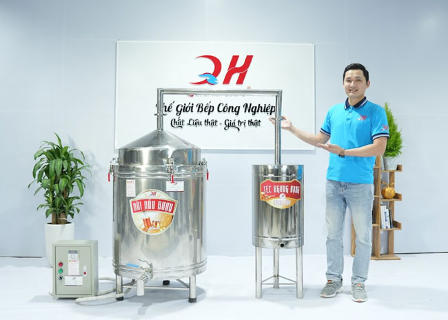 nồi nấu rượu 20kg bằng điện