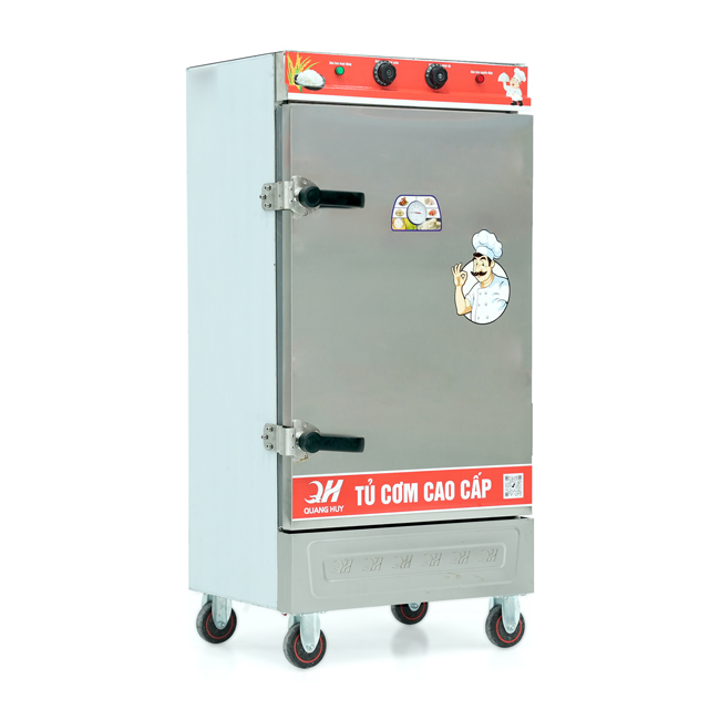 Tủ cơm 10 khay điện hấp từ 35kg Gạo/mẻ có điều khiển