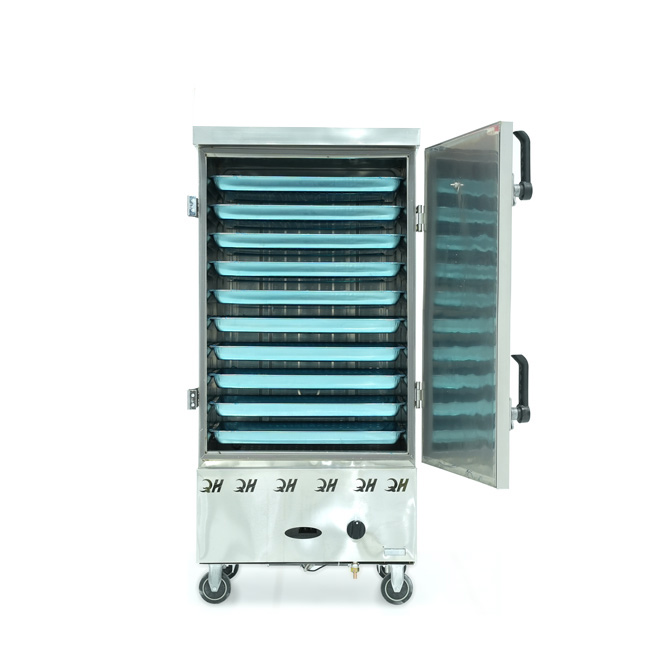 Tủ cơm 10 khay điện gas hấp từ 35kg Gạo/mẻ không điều khiển