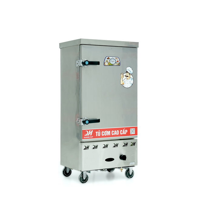Tủ cơm 10 khay điện gas hấp từ 35kg Gạo/mẻ không điều khiển