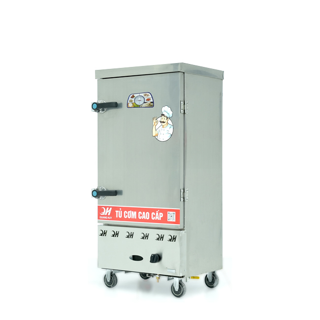 Tủ cơm 10 khay điện gas hấp từ 35kg Gạo/mẻ không điều khiển
