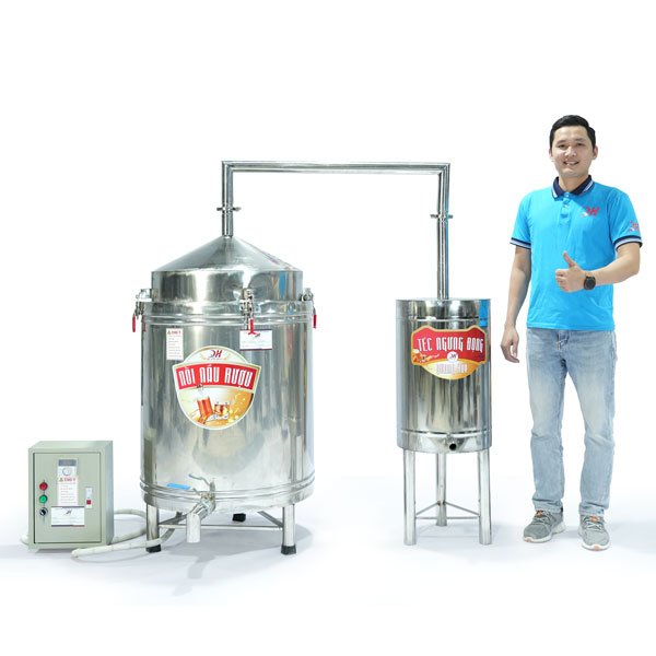 Nồi nấu rượu bằng điện từ 100kg gạo/mẻ