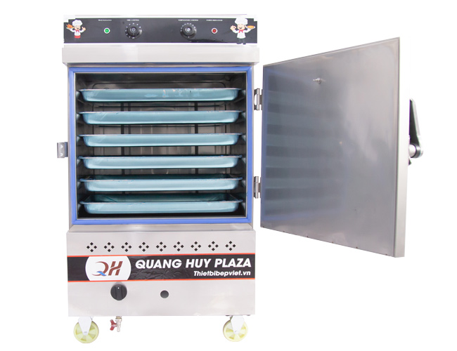 Sử dụng tủ hấp bánh bao 6 khay