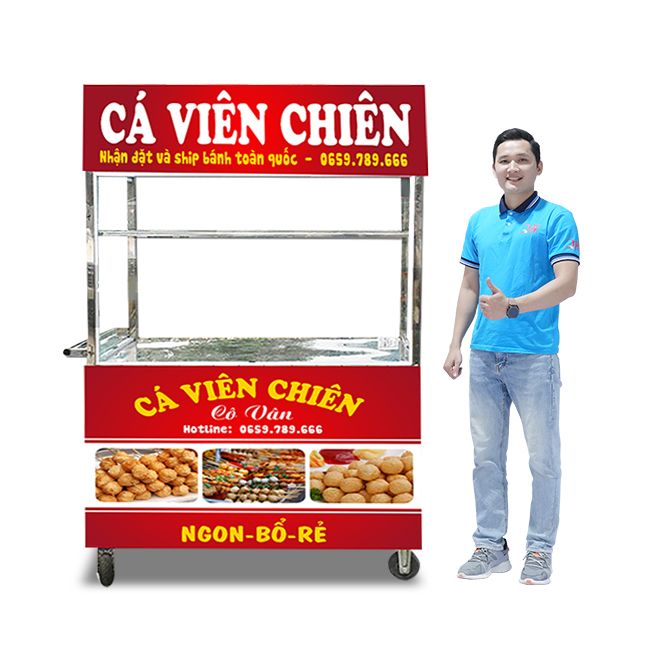 Tủ kính bán đồ ăn vặt