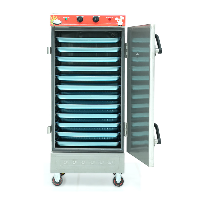 Tủ cơm 12 khay điện hấp từ 40kg Gạo/mẻ có điều khiển