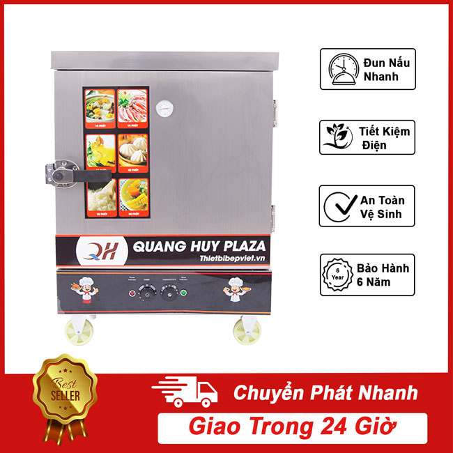 Tủ hấp bánh bao 6 khay