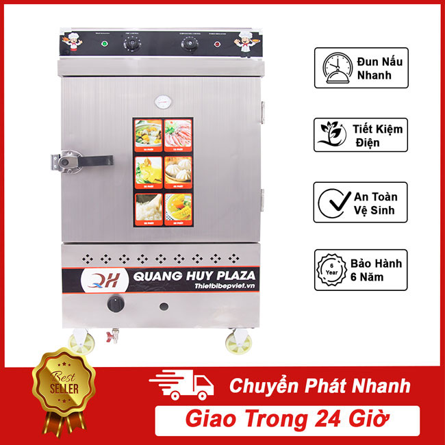 Tủ hấp bánh bao 6 khay
