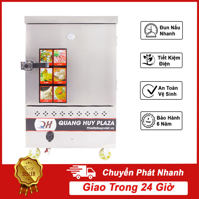 Tủ hấp bánh bao 6 khay