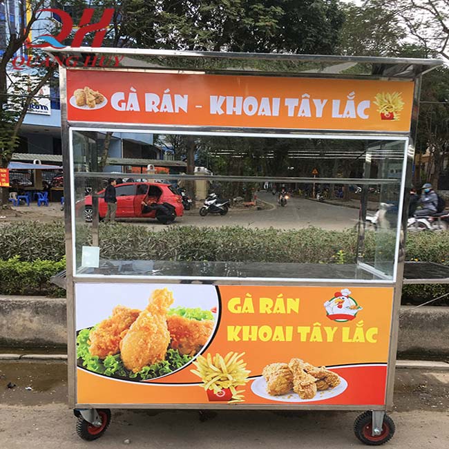 Xe bán gà rán khoai tây lắc