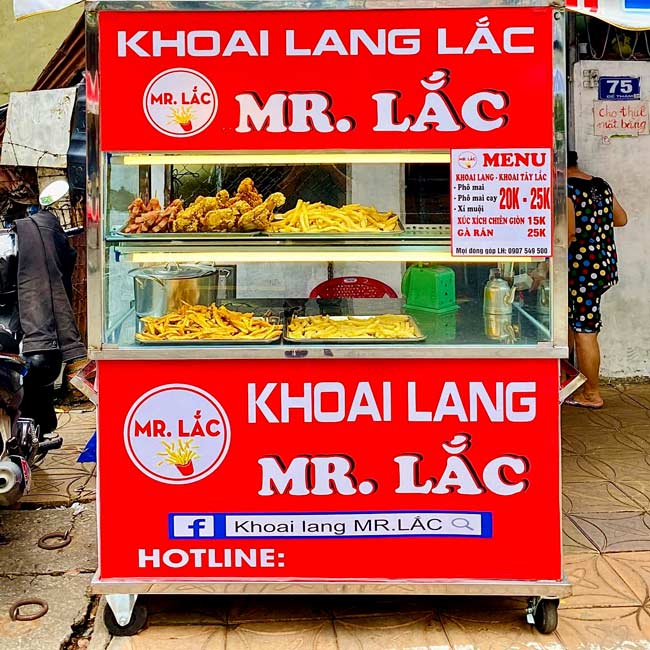 Xe khoai lang lắc