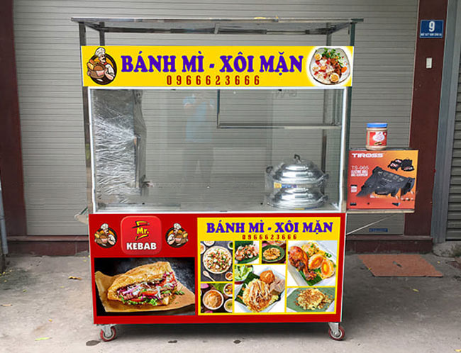 Xe  bánh mì xôi mặn màu vàng