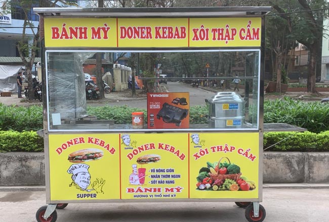 Xe bánh mì xôi thập cẩm Doner Kebab