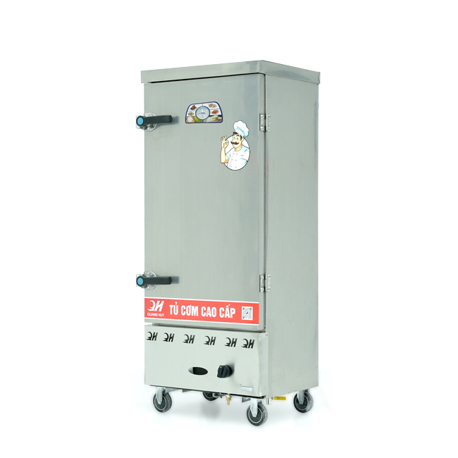 Tủ cơm 12 khay điện gas hấp từ 40kg Gạo/mẻ không điều khiển