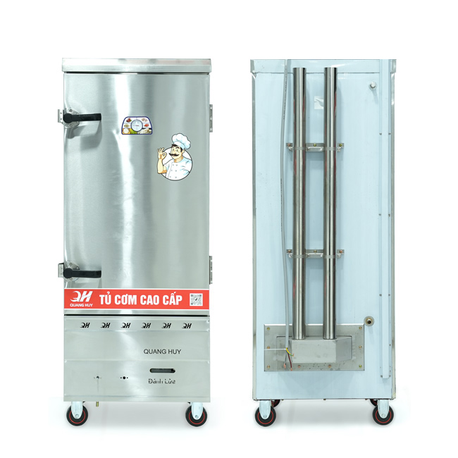 Tủ cơm 12 khay điện gas hấp từ 40kg Gạo/mẻ không điều khiển