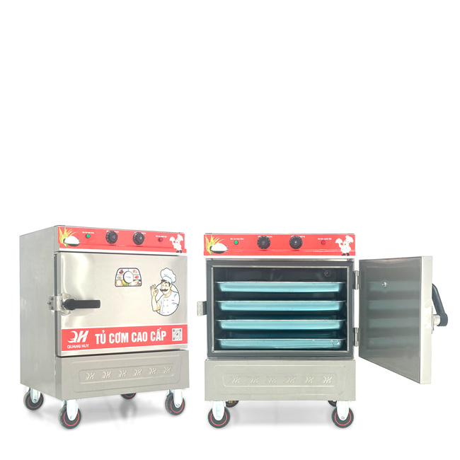 Tủ cơm 4 khay điện hấp từ 13kg Gạo/mẻ có điều khiển