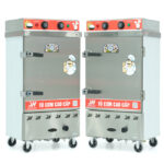 Tủ cơm 8 khay điện gas hấp từ 26kg Gạo/mẻ có điều khiển
