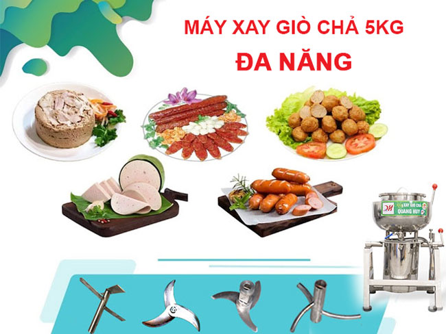 máy xay giò chả 5kg đa năng