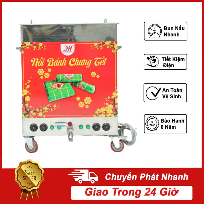 Nồi Bánh Chưng 200L Luộc từ 90 Chiếc/Mẻ Chỉ 7 Giờ