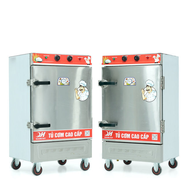Tủ cơm 8 khay điện hấp từ 26kg Gạo/mẻ có điều khiển