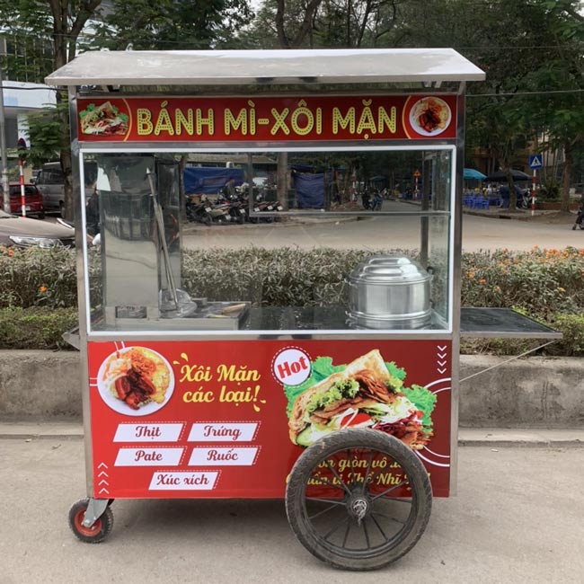 Xe bánh mì có mái che