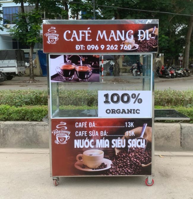 Xe cà phê mang đi 1m